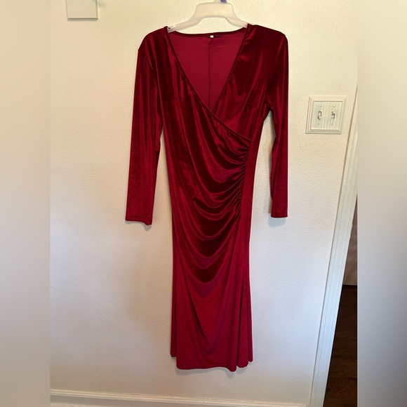 Red Velvet Dress - Picture 1 of 3